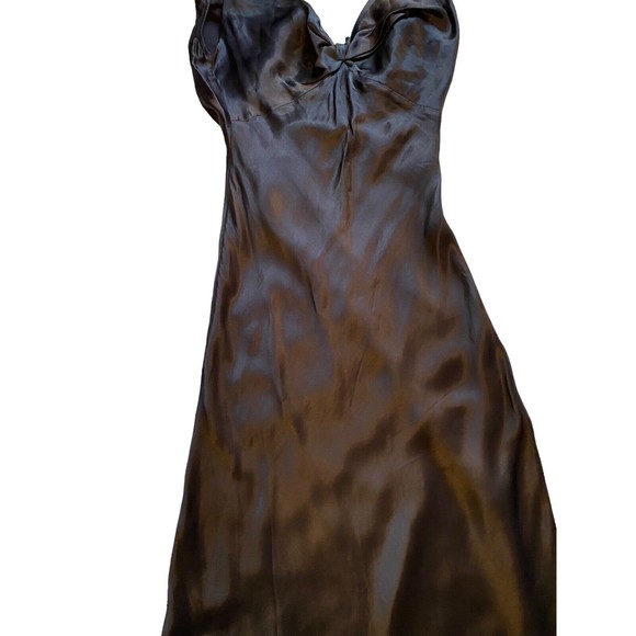 L'Academie Tamsy Midi Satin Dress in Black Medium New Nwt Women's Cocktail - Picture 4 of 12